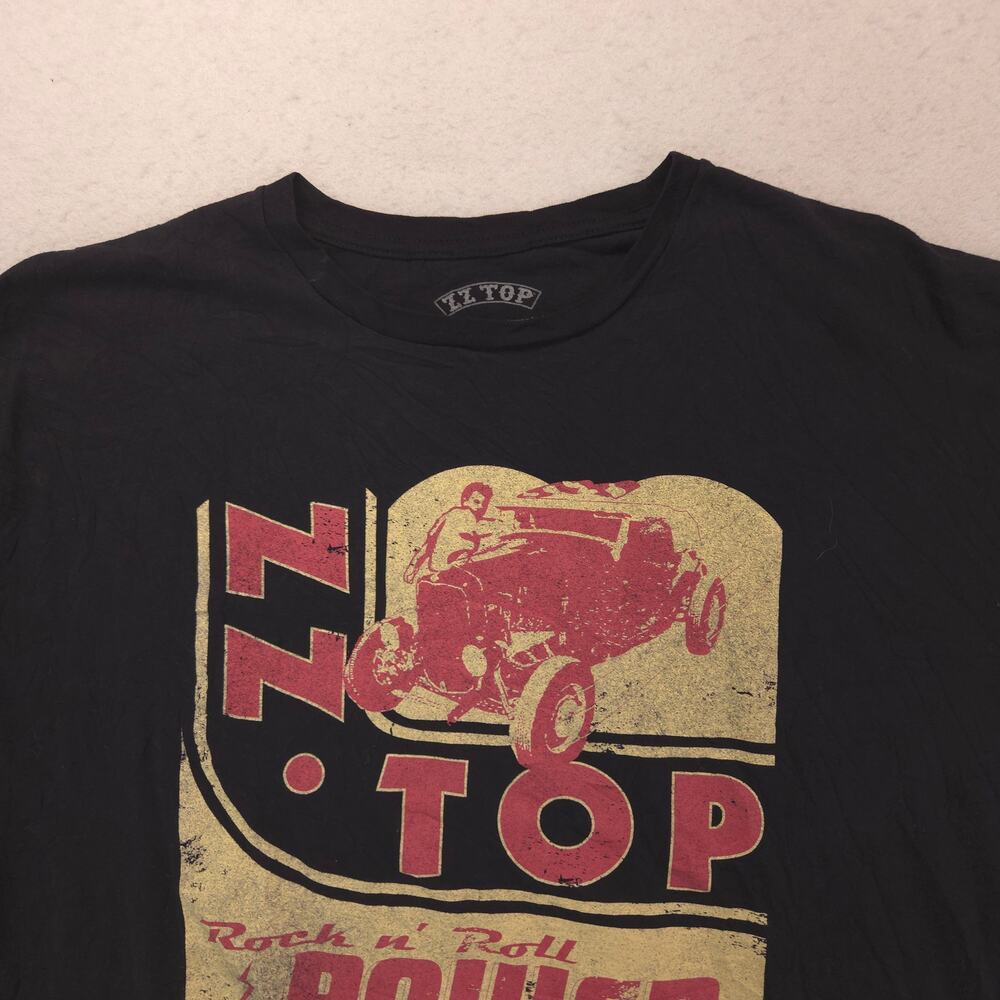 ZZ Top Band Graphic Short Sleeve Crew Neck T Shirt Mens Size 2XL Black